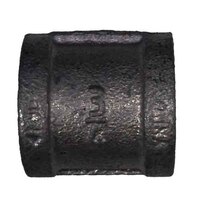 1/2" Banded Coupling, Malleable 150#, Black
